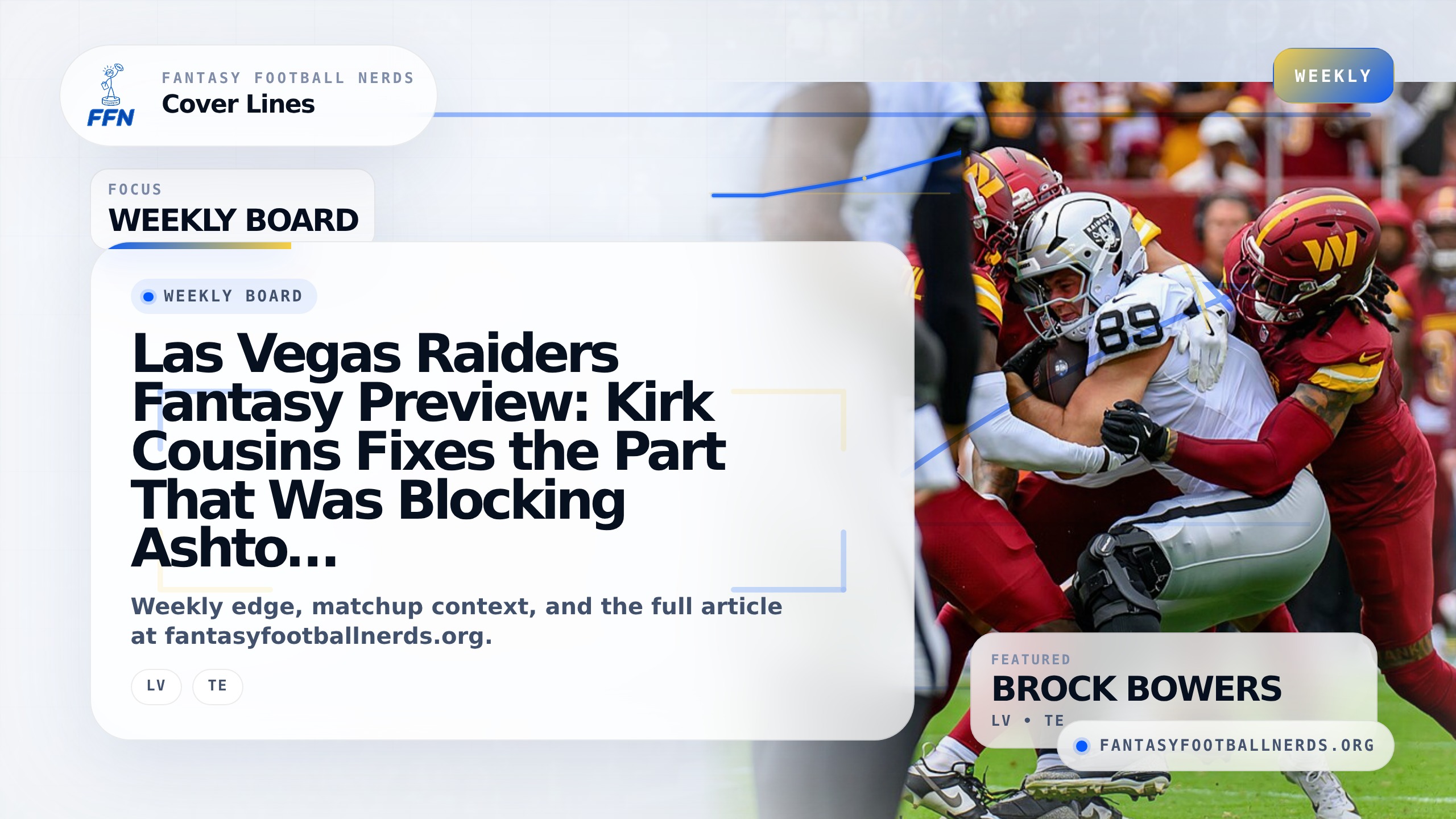 Las Vegas Raiders Fantasy Preview: Kirk Cousins Fixes the Part That Was Blocking Ashton Jeanty and Brock Bowers